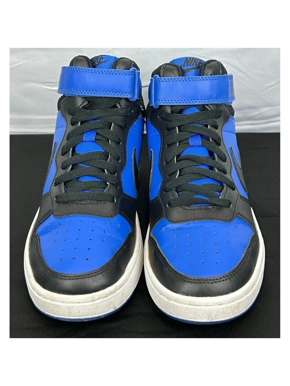 Nike Court Vision Mid Next Nature CD7782-404 Youth Size 7Y Blue Black Shoes
